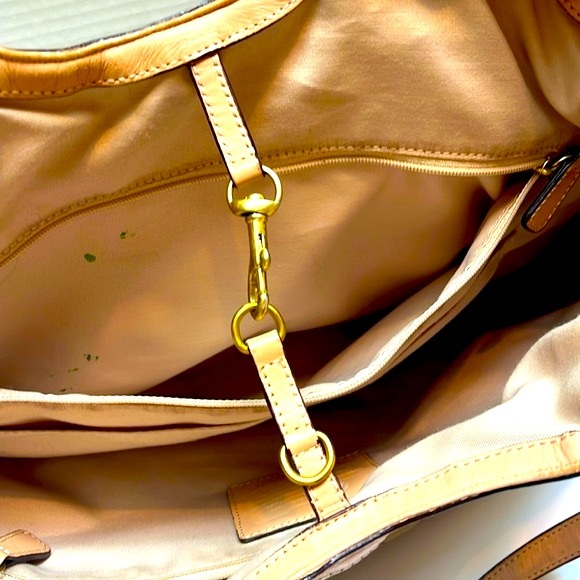 Coach Signature Khaki Emerald Stripe 12cm Devin Shoulder Bag - Picture 6 of 9